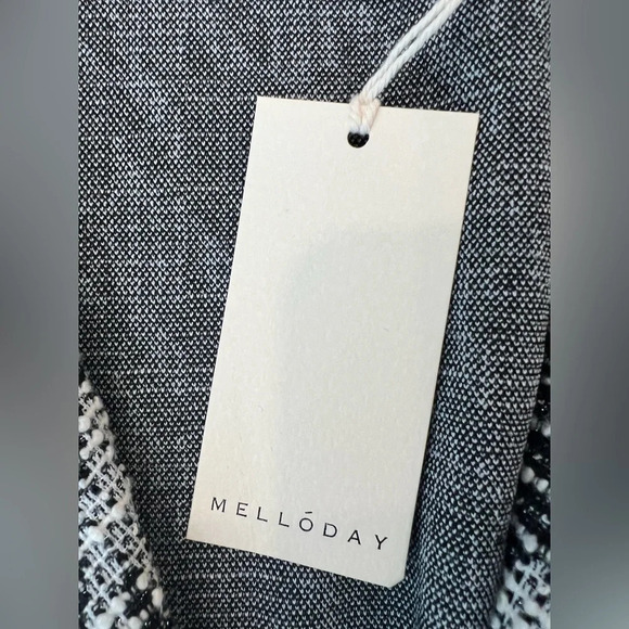 Melloday Womens Jacket Size Small, NWT, Houndstooth, Lightweight, Side Pockets - Picture 5 of 5